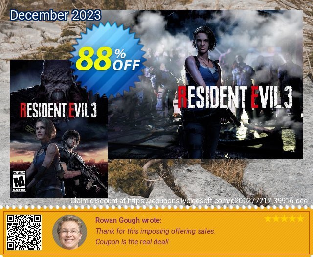 Resident Evil 3 PC discount 88% OFF, 2024 April Fools' Day promo. Resident Evil 3 PC Deal 2024 CDkeys