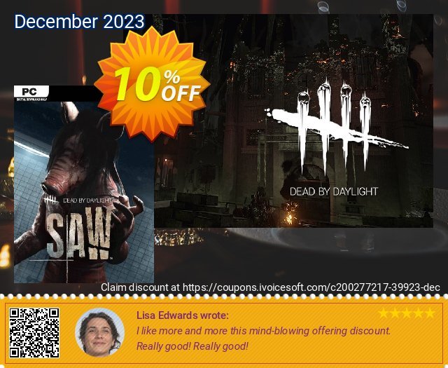 Dead by Daylight PC - the Saw Chapter DLC discount 10% OFF, 2024 Resurrection Sunday offering sales. Dead by Daylight PC - the Saw Chapter DLC Deal 2024 CDkeys