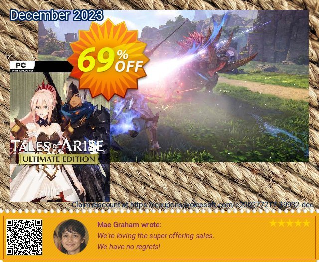 Tales of Arise - Ultimate Edition PC discount 69% OFF, 2024 Easter Day offering sales. Tales of Arise - Ultimate Edition PC Deal 2024 CDkeys