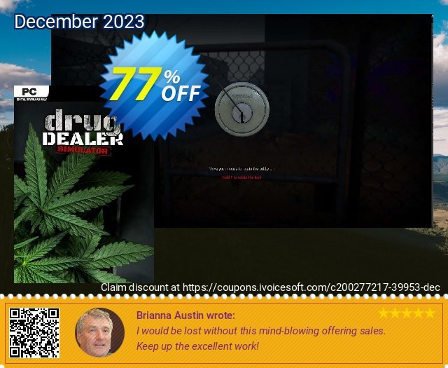 Drug Dealer Simulator PC discount 77% OFF, 2024 Resurrection Sunday promo sales. Drug Dealer Simulator PC Deal 2024 CDkeys