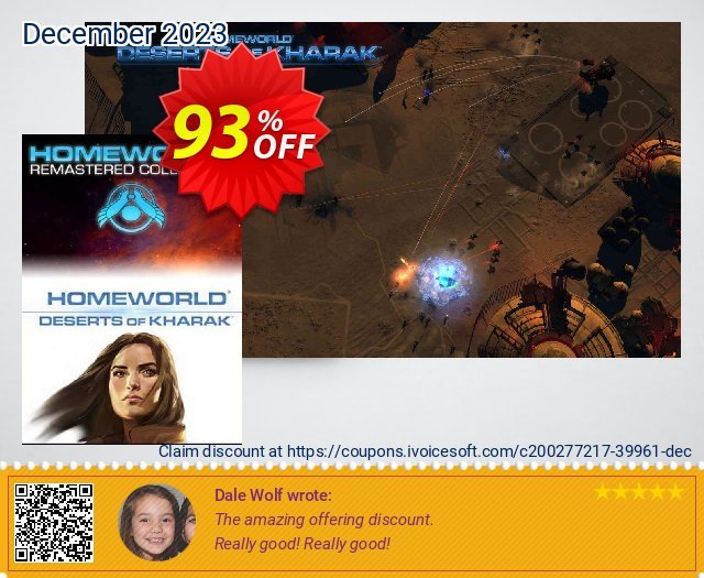 Get 95% OFF Homeworld Remastered Collection And Deserts Of Kharak Bundle PC offering sales
