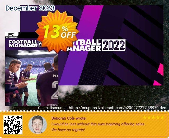 Football Manager 2022 PC (WW) discount 13% OFF, 2024 Mother's Day offering deals. Football Manager 2024 PC (WW) Deal 2024 CDkeys