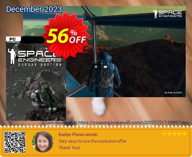 Space Engineers Deluxe Edition PC discount 56% OFF, 2024 Easter Day offering sales. Space Engineers Deluxe Edition PC Deal 2024 CDkeys