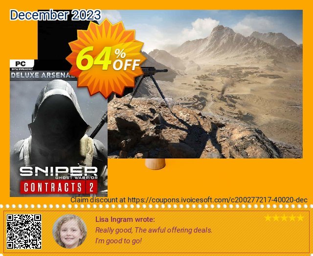 Sniper Ghost Warrior Contracts 2 Deluxe Arsenal Edition PC discount 64% OFF, 2024 Good Friday offering sales. Sniper Ghost Warrior Contracts 2 Deluxe Arsenal Edition PC Deal 2024 CDkeys