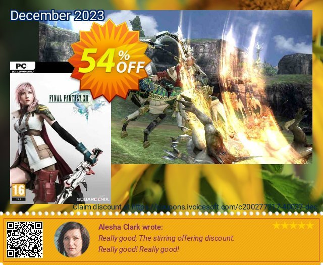 Final Fantasy XIII PC 令人敬畏的 产品销售 软件截图