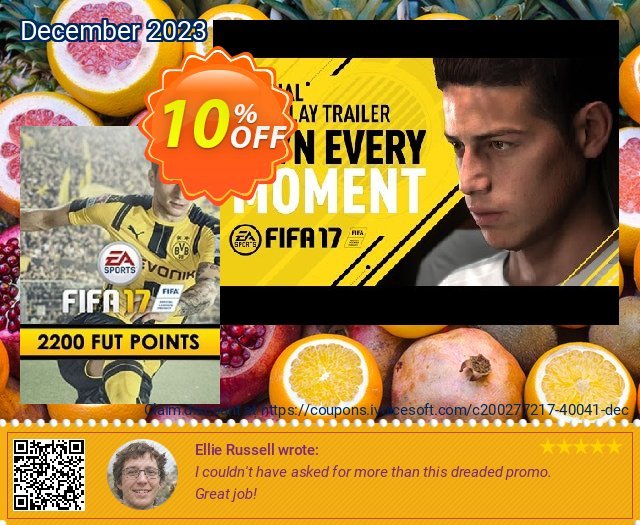 FIFA 17: 2200 FUT Points PC discount 10% OFF, 2024 Working Day deals. FIFA 17: 2200 FUT Points PC Deal 2024 CDkeys