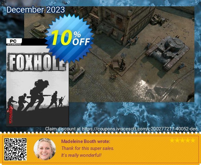 Foxhole PC discount 10% OFF, 2024 Memorial Day offering sales. Foxhole PC Deal 2024 CDkeys
