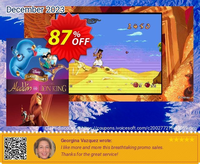 Disney Classic Games: Aladdin and The Lion King PC discount 87% OFF, 2024 Mother Day sales. Disney Classic Games: Aladdin and The Lion King PC Deal 2024 CDkeys