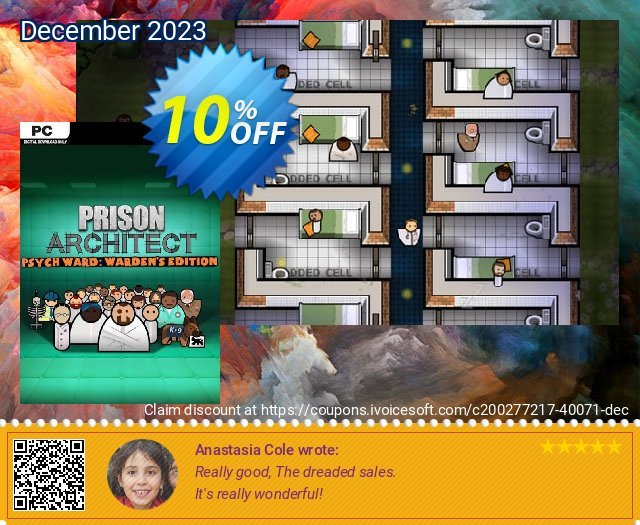 Prison Architect - Psych Ward Wardens Edition PC-DLC discount 10% OFF, 2024 April Fools' Day offering sales. Prison Architect - Psych Ward Wardens Edition PC-DLC Deal 2024 CDkeys