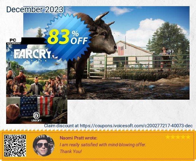 Far Cry 5 PC  (US) discount 83% OFF, 2024 Resurrection Sunday offering sales. Far Cry 5 PC  (US) Deal 2024 CDkeys