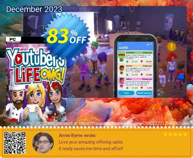 Youtubers Life PC spitze Verkaufsförderung Bildschirmfoto