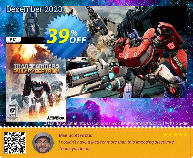Transformers: Fall of Cybertron PC wunderschön Promotionsangebot Bildschirmfoto