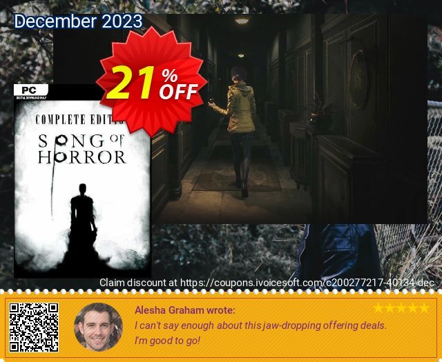 Song Of Horror Complete Edition PC discount 21% OFF, 2024 Mother Day promotions. Song Of Horror Complete Edition PC Deal 2024 CDkeys