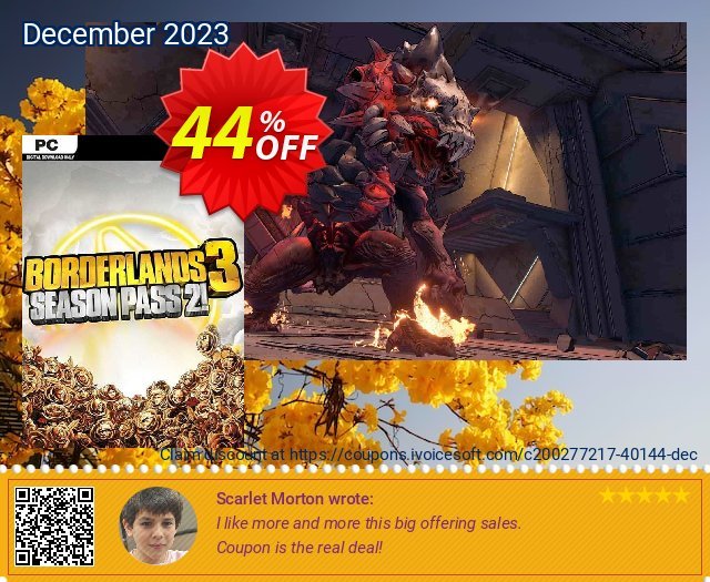 Borderlands 3: Season Pass 2 PC (WW) (Steam) discount 44% OFF, 2024 Spring promo. Borderlands 3: Season Pass 2 PC (WW) (Steam) Deal 2024 CDkeys