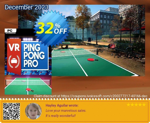 VR Ping Pong Pro PC 令人印象深刻的 优惠码 软件截图