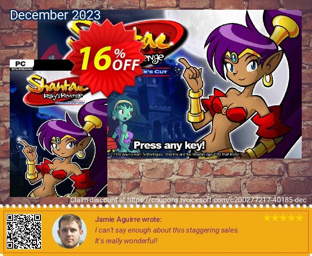 Shantae: Risky's Revenge - Director's Cut PC discount 16% OFF, 2024 Mother's Day offering sales. Shantae: Risky&#039;s Revenge - Director&#039;s Cut PC Deal 2024 CDkeys