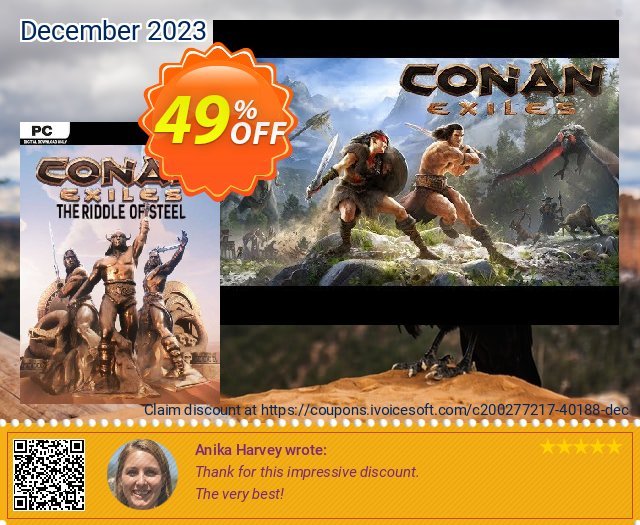 Conan Exiles - The Riddle of Steel DLC discount 49% OFF, 2024 Resurrection Sunday offering sales. Conan Exiles - The Riddle of Steel DLC Deal 2024 CDkeys