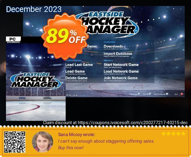 Eastside Hockey Manager PC discount 89% OFF, 2024 Mother's Day offering discount. Eastside Hockey Manager PC Deal 2024 CDkeys