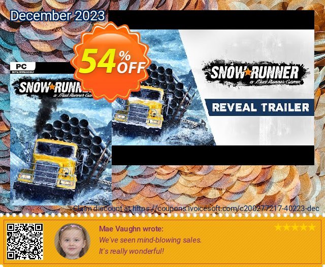 SnowRunner PC discount 54% OFF, 2024 Resurrection Sunday offering sales. SnowRunner PC Deal 2024 CDkeys