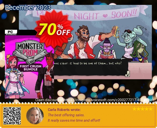 Monster Prom: First Crush Bundle PC discount 70% OFF, 2024 World Ovarian Cancer Day discount. Monster Prom: First Crush Bundle PC Deal 2024 CDkeys