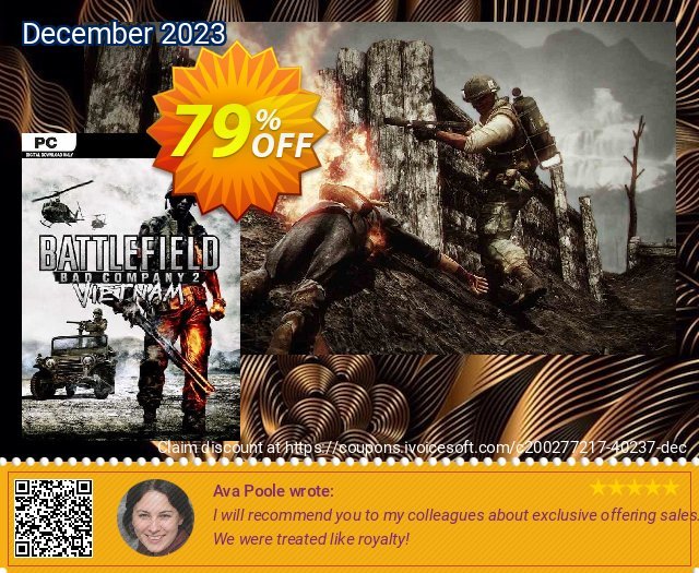 Battlefield: Bad Company 2 Vietnam PC discount 79% OFF, 2024 Easter Day offering deals. Battlefield: Bad Company 2 Vietnam PC Deal 2024 CDkeys