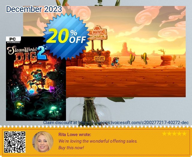 SteamWorld Dig 2 PC discount 20% OFF, 2024 World Press Freedom Day offering discount. SteamWorld Dig 2 PC Deal 2024 CDkeys