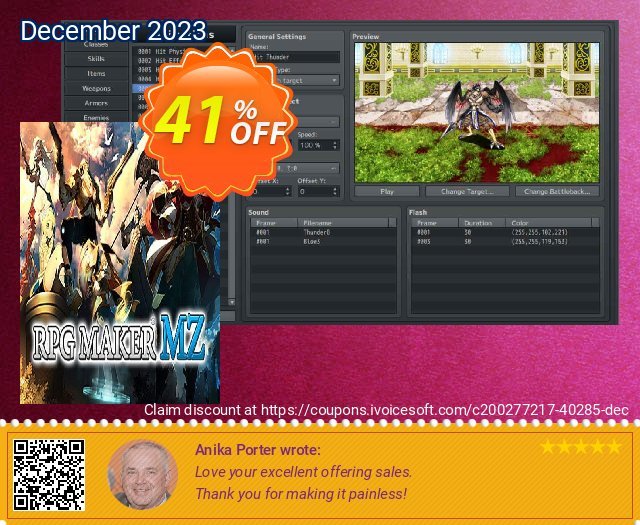 RPG Maker MZ PC formidable Ausverkauf Bildschirmfoto