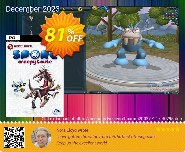 SPORE Creepy & Cute Parts Pack PC geniale Preisnachlässe Bildschirmfoto