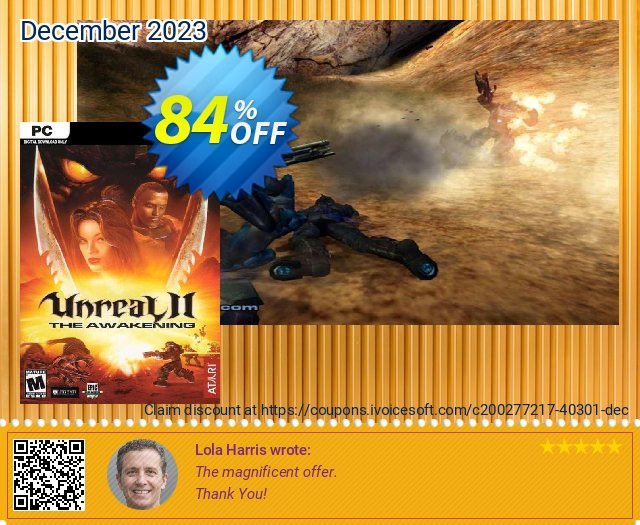 Unreal 2: The Awakening PC discount 84% OFF, 2024 Working Day offering sales. Unreal 2: The Awakening PC Deal 2024 CDkeys