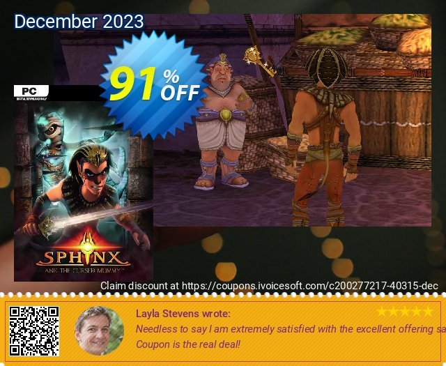 Sphinx and the Cursed Mummy PC wundervoll Nachlass Bildschirmfoto
