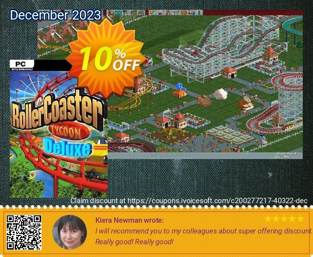 RollerCoaster Tycoon Deluxe PC aufregenden Preisnachlass Bildschirmfoto