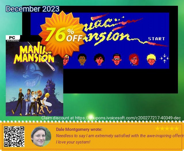 Maniac Mansion PC verwunderlich Nachlass Bildschirmfoto