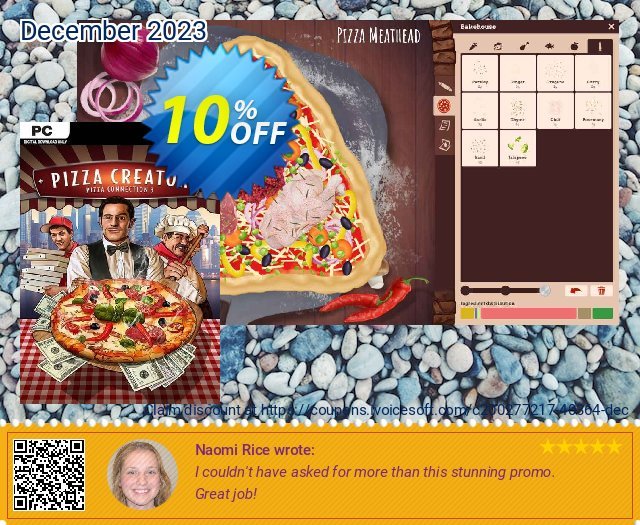 Pizza Connection 3 Pizza Creator PC ausschließenden Promotionsangebot Bildschirmfoto