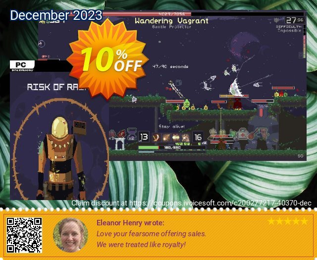 Risk of Rain PC discount 10% OFF, 2024 World Heritage Day offering deals. Risk of Rain PC Deal 2024 CDkeys
