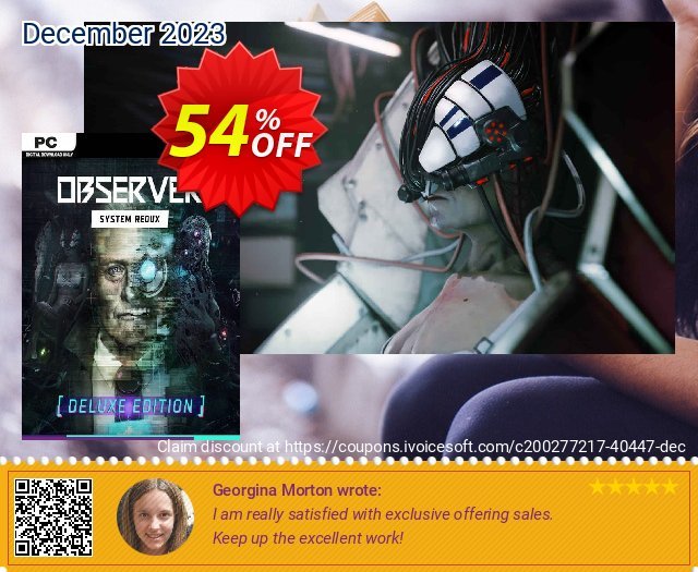 Observer System Redux Deluxe Edition PC discount 54% OFF, 2024 World Press Freedom Day promo. Observer System Redux Deluxe Edition PC Deal 2024 CDkeys