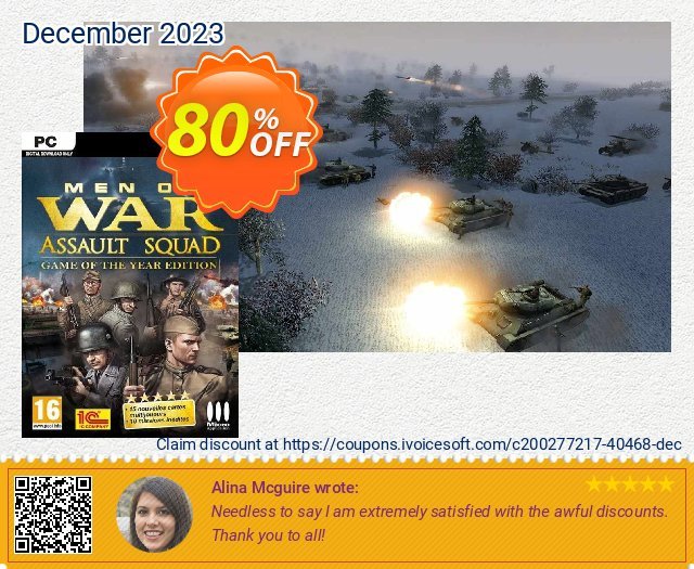 Men of War Assault Squad Game of the Year edition PC 令人敬畏的 优惠券 软件截图