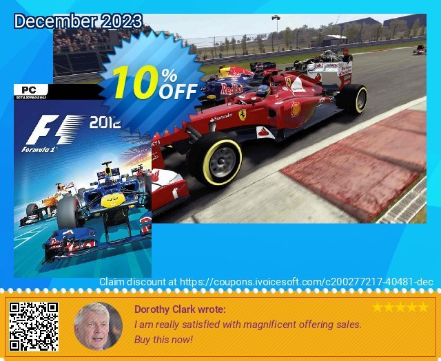 F1 2012 PC discount 10% OFF, 2024 April Fools' Day discount. F1 2012 PC Deal 2024 CDkeys