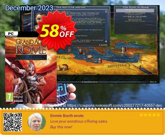 Grand Ages: Rome - GOLD PC discount 58% OFF, 2024 World Press Freedom Day offering discount. Grand Ages: Rome - GOLD PC Deal 2024 CDkeys