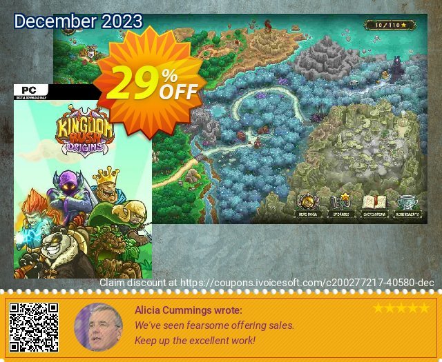 Kingdom Rush Origins - Tower Defense PC 美妙的 促销销售 软件截图