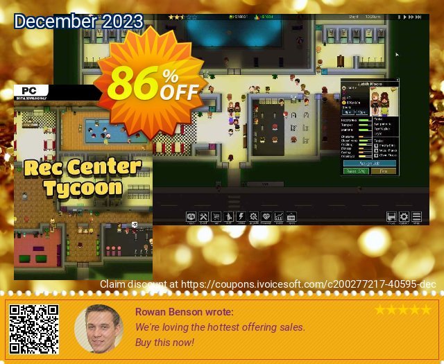 Rec Center Tycoon PC discount 86% OFF, 2024 Labour Day offering discount. Rec Center Tycoon PC Deal 2024 CDkeys