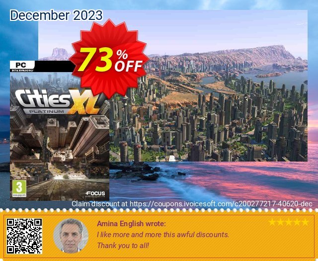 Cities XL Platinum PC wunderbar Promotionsangebot Bildschirmfoto