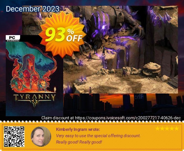 Tyranny PC discount 93% OFF, 2024 April Fools' Day offering sales. Tyranny PC Deal 2024 CDkeys