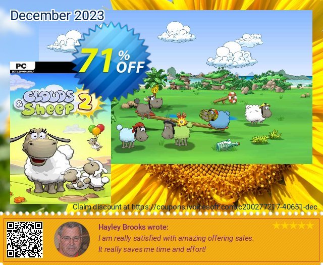 Clouds & Sheep 2 PC discount 71% OFF, 2024 Mother Day discount. Clouds &amp; Sheep 2 PC Deal 2024 CDkeys