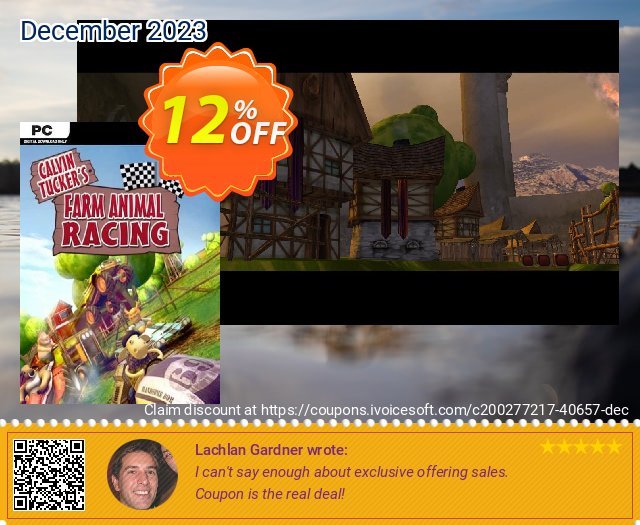 Calvin Tuckers Farm Animal Racing PC 驚きの連続  アドバタイズメント スクリーンショット
