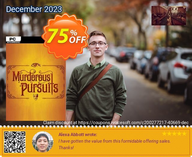 Murderous Pursuits PC discount 75% OFF, 2024 Mother Day offer. Murderous Pursuits PC Deal 2024 CDkeys