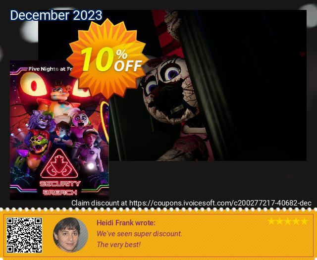 Five Nights at Freddy's: Security Breach PC discount 10% OFF, 2024 Memorial Day offering sales. Five Nights at Freddy&#039;s: Security Breach PC Deal 2024 CDkeys
