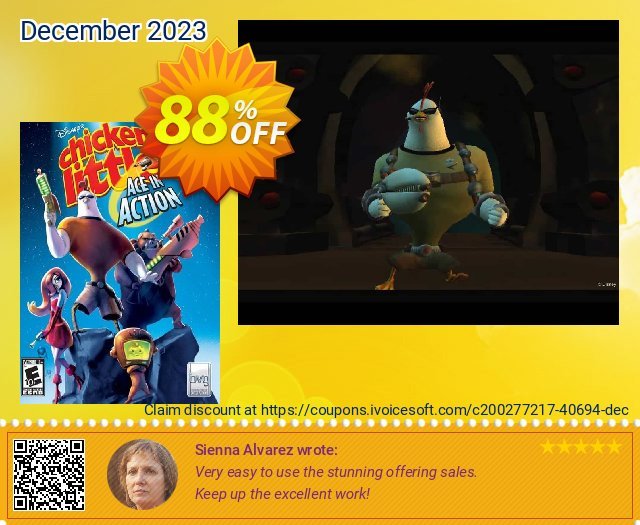 Disney&#039;s Chicken Little: Ace in Action PC aufregenden Außendienst-Promotions Bildschirmfoto