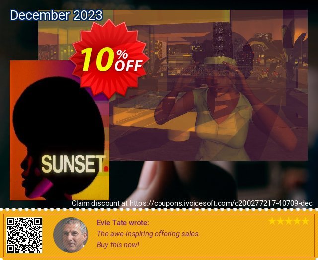 Sunset PC unglaublich Verkaufsförderung Bildschirmfoto