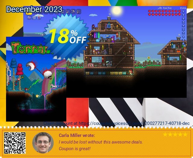 Terraria PC discount 18% OFF, 2024 World Ovarian Cancer Day offering sales. Terraria PC Deal 2024 CDkeys