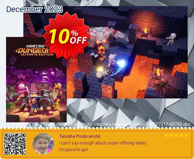 Minecraft Dungeons Ultimate Edition Windows 10 tersendiri penawaran promosi Screenshot